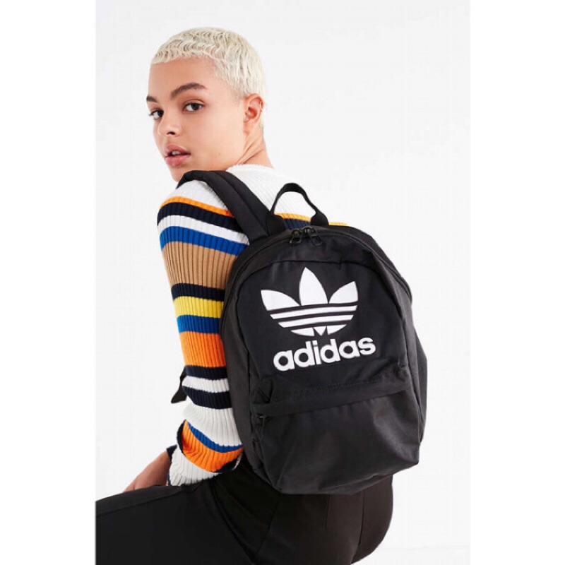 國外限定款/最後現貨👾 Adidas Originals 愛迪達 三葉草 黑色 尼龍 防潑水 小 後背包 小包包 書包