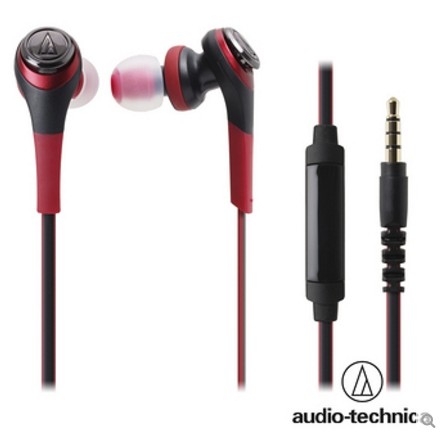 鐵三角 ATH - CKS550iS  紅色 耳塞式耳機 入耳式耳機 麥克風 安卓 蘋果(二手)