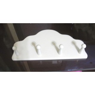 【白色木器】四掛勾(大)~蝶古巴特拼貼 餐巾紙 彩繪 黏土DIY美勞手作材料