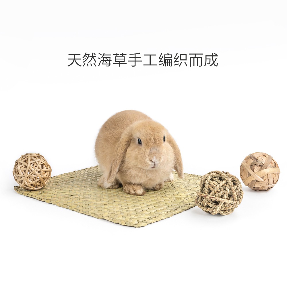 ❀Niteangel艾特 兔子龍貓荷蘭豬地板墊用品天然草編席寵物兔籠腳墊