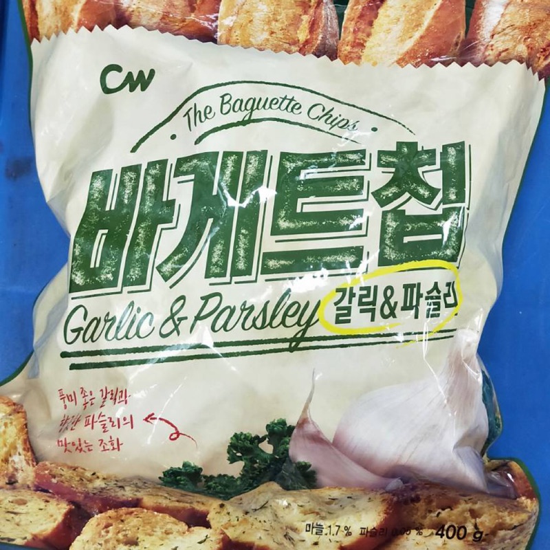 現貨韓國CW大蒜奶油法國麵包餅乾 400g 大蒜麵包 法國麵包 刷嘴零食