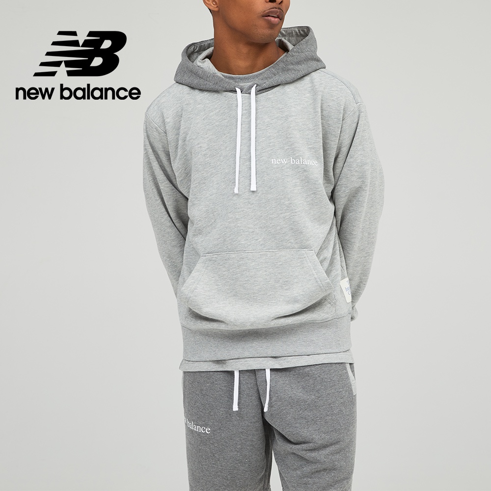 【New Balance】 NB 連帽長袖上衣_男性_灰色_AMT21565AG