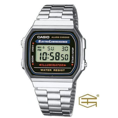 【天龜】 CASIO 復古時尚電子錶 A168WA-1W