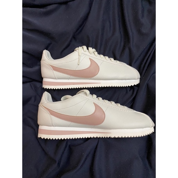 Nike Classic Cortez Leather 米白玫瑰金 阿甘鞋 慢跑 女鞋運動休閒鞋乾燥玫瑰