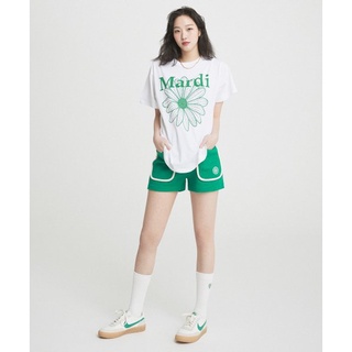 [Mardi Mercredi] 韓國時尚風格金 Go-eun 時尚華夫格短褲 _ 綠色白色