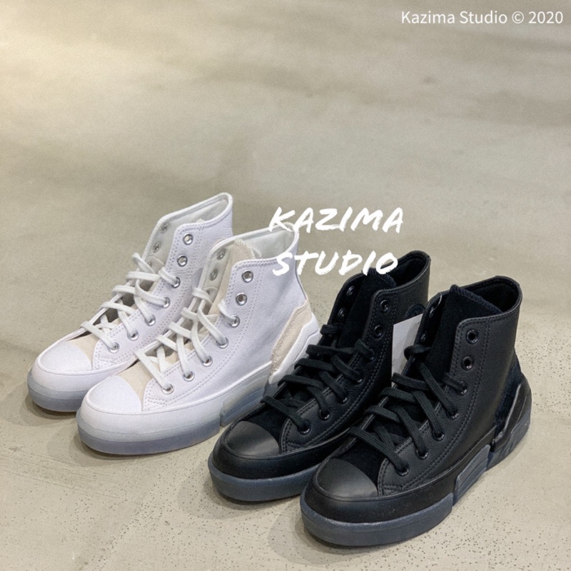 Kazima｜Converse CPX70 Hi 帆布鞋 高筒 靴子 黑 黑色 白 白色 全白 透明底 厚底 張藝 皮革