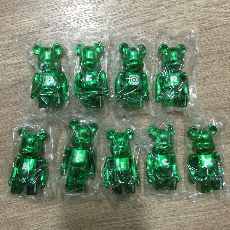 Bearbrick Be@rbrick 24代 字母 電鍍綠 一組9隻