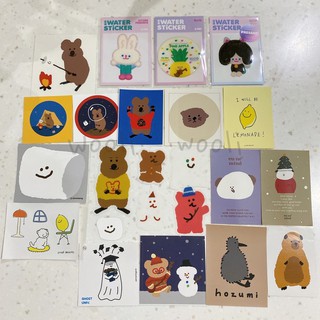 大張貼紙分裝 韓國文創貼紙 dinotaeng貼紙 韓國貼紙 3months 貼紙 貓咪貼紙 袋鼠 單張貼紙 韓國文創