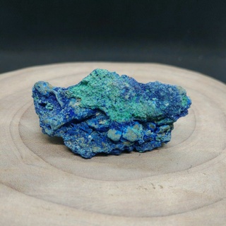 藍銅礦原礦/礦標/顏色深(不含底座木頭)