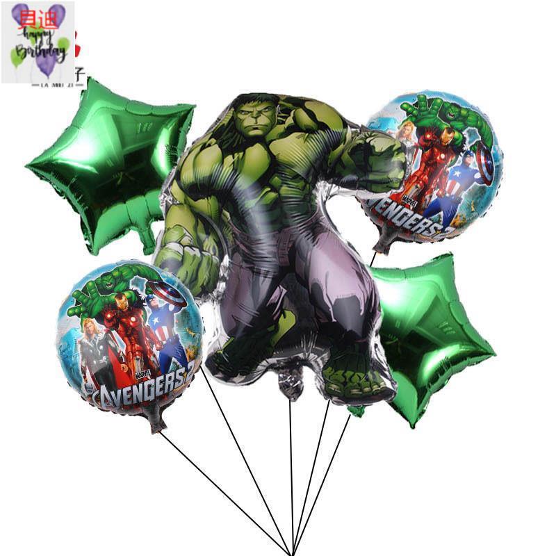 【貝迪】復仇者聯盟超級英雄綠巨人浩克超人鋼鐵俠美國隊長鋁膜氣球套裝