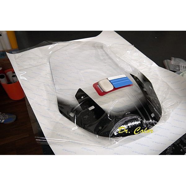 Dr. Color 玩色專業汽車包膜 Suzuki Burgman AN650 細紋自體修復透明犀牛皮_風鏡