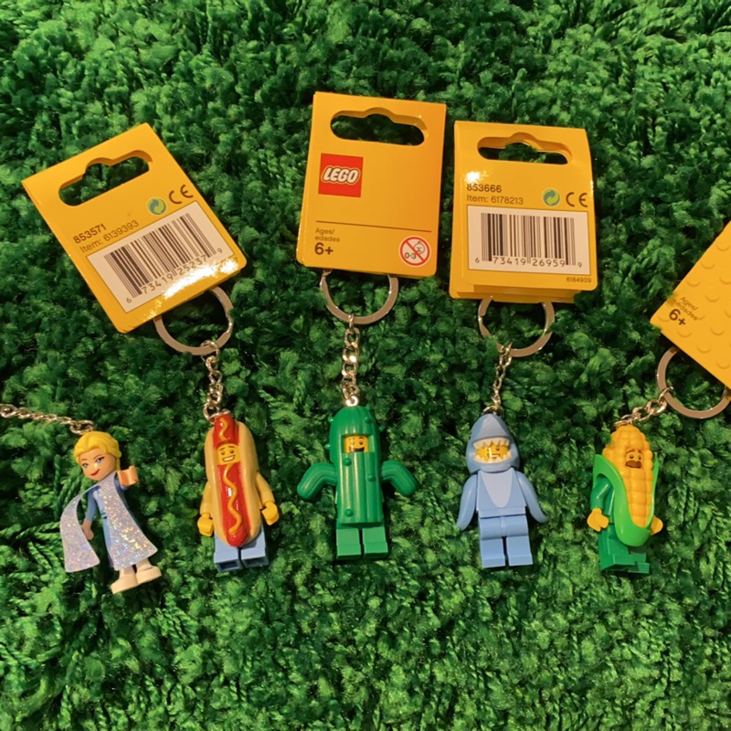 Lego樂高鑰匙圈 熱狗人 鯊魚人 玉米人