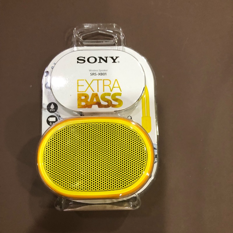 SONY BASS重低音防水攜帶型藍芽喇叭SRS-XB01 黃