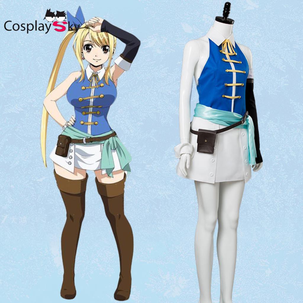 妖精的尾巴cos 露西全套cosplay服裝女主角服裝納茲情侶服 蝦皮購物