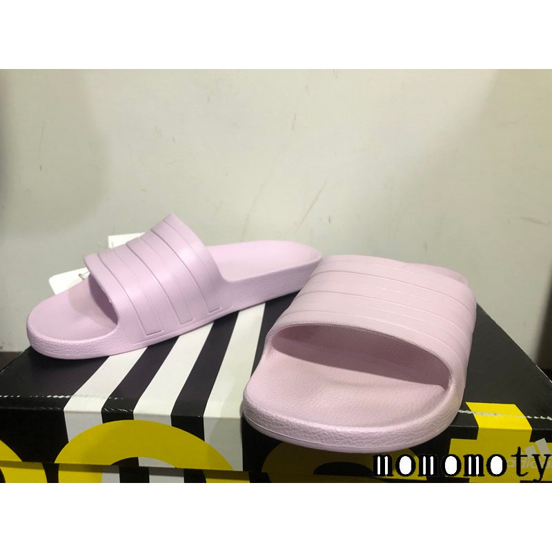 Adidas Adilette Aqua 運動防水淺紫粉紫蓮藕紫拖鞋海灘f 愛迪達請先詢問庫存 蝦皮購物