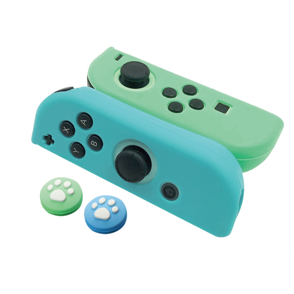 Nintendo Switch手把類比果凍套(藍綠色)