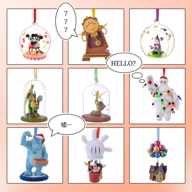 現貨 日本帶回 迪士尼商店 熱氣球 米奇米妮 屹耳 杯麵 毛怪 天外奇蹟 蟋蟀 吊飾 聖誕節 聖誕樹掛飾 鑰匙圈
