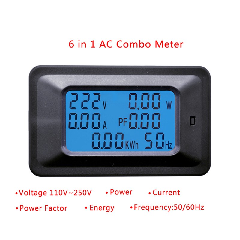 20/100a AC LCD 數字面板功率瓦特表監控電壓 KWh 電壓表電流表