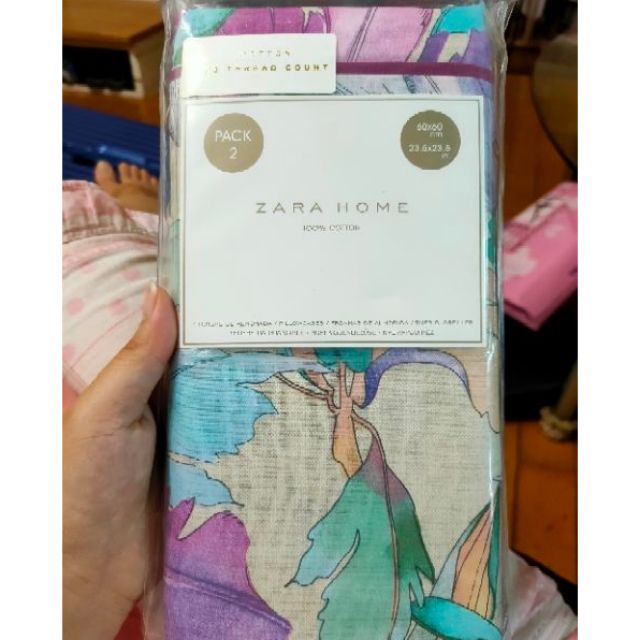 2個Zara Home西班牙牙製造 棉質舒服大抱枕套靠枕套