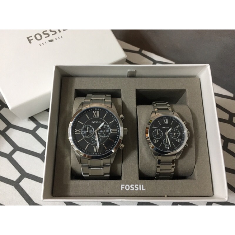 Amanda’s 國際連線代購 ☺︎┊Fossil BQ2146SET 男女對錶禮盒