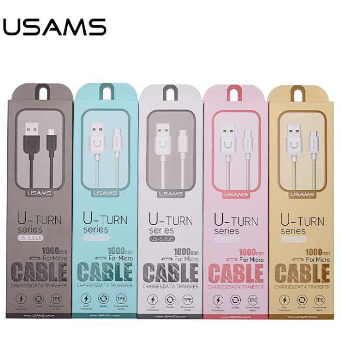 【USAMS】蘋果 2A 高速 傳輸線 Apple iPhone Micro Type C 充電線 快速充電