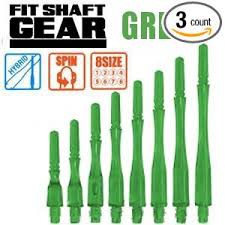 FIT鏢桿混合型綠色一組三入 fit shaft gear hybrid ( 旋轉 / 固定 ) green 飛鏢尾桿號