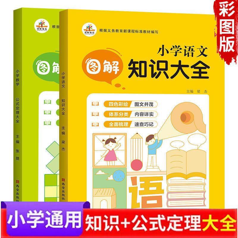 小學數學公式大全定理語文圖解知識大全通用彩繪版英語知識大集錦 蝦皮購物