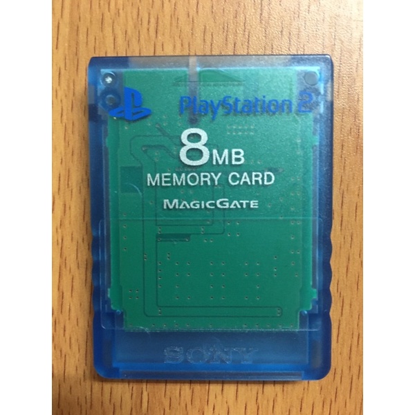 PS2 原廠記憶卡（透明藍）