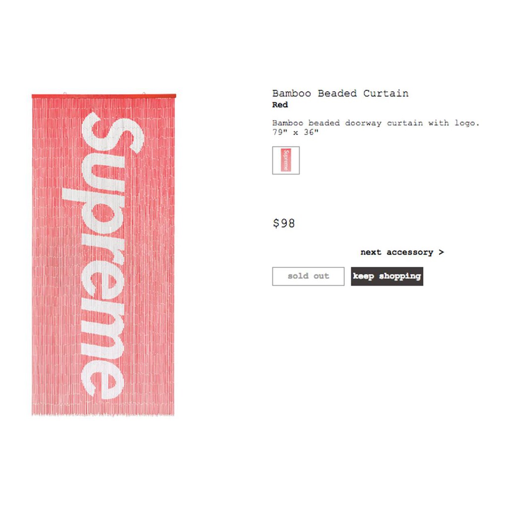 Supreme 17ss Bamboo Beaded Curtain Supreme 17ss Bamboo Beaded Curtain