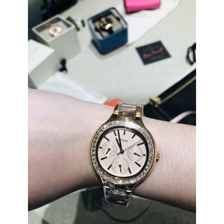 全新fossil BQ3706玫瑰金鑽錶Weslee Multifunction Rose Gold-Tone Sta