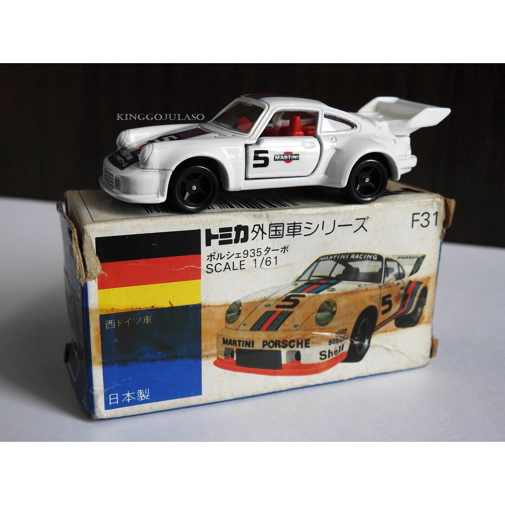 TOMY TOMICA 日本製 外國車 F31 PORSCHE 935 1977 保時捷 藍白盒 多美 小汽車 S7-4