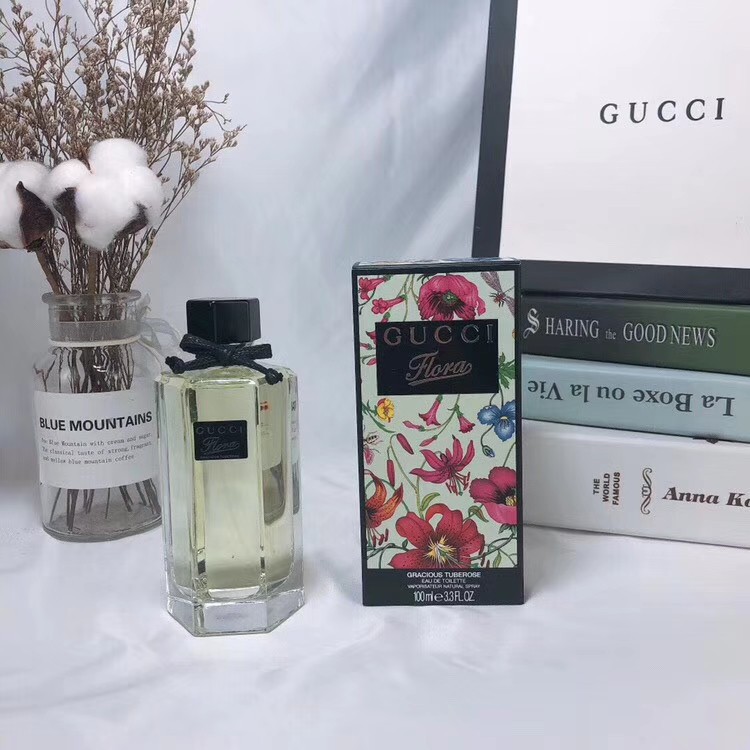 新款 Gucci古馳綠色花之舞優雅晚香玉女士香水100ml 浪漫女神香水 蝦皮購物