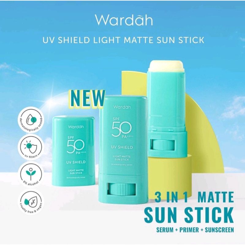 Wardah UV Shield 輕啞光防曬棒 SPF 50 22g 防曬霜 Face Wardah 防曬霜