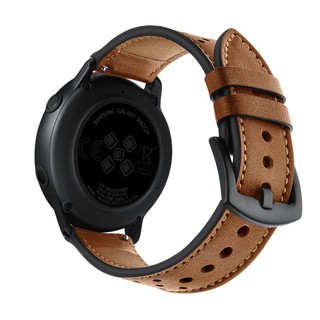 20MM通用型真皮表帶 三星galaxy watch Active真皮表帶amazfit米動青春 GTR牛皮表帶商務表帶