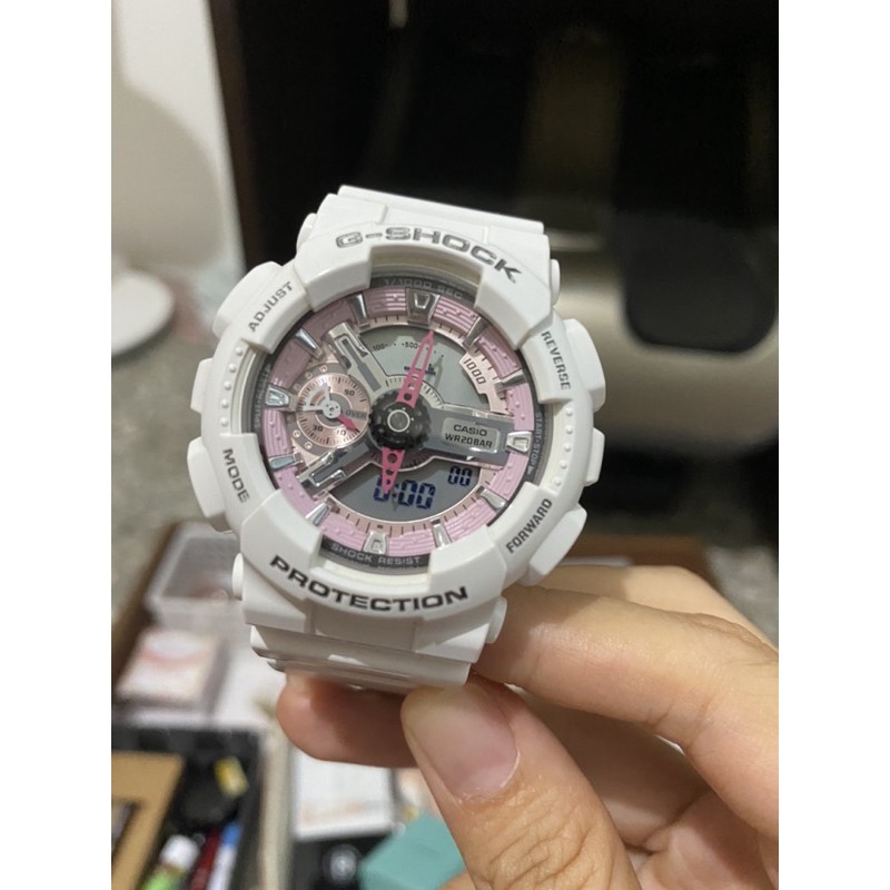 G-shock手錶 白/粉 附鐵盒子