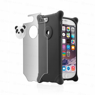 Bone iPhone 8 Plus 7 Plus手機殼泡泡保護套 貓熊 可愛造型四角防撞耐摔矽膠手機殼指扣環手機保護套