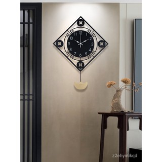 【創意簡約】新中式掛鐘客廳家用創意中國風裝飾掛錶大氣網紅時尚藝術掛牆鐘錶