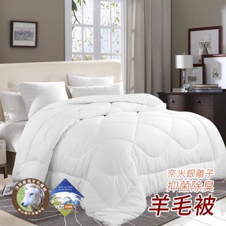 臺灣精製奈米銀離子抑菌發熱1.6KG 羊毛被/2入組(B0711)【蝦皮團購】/被子/棉被/被胎/冬被/保暖被/發熱被