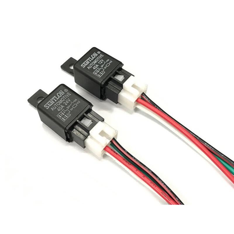 4p 車用繼電器12v 24v 3繼電器附專用插座配線簡單強光線組改裝必備 蝦皮購物