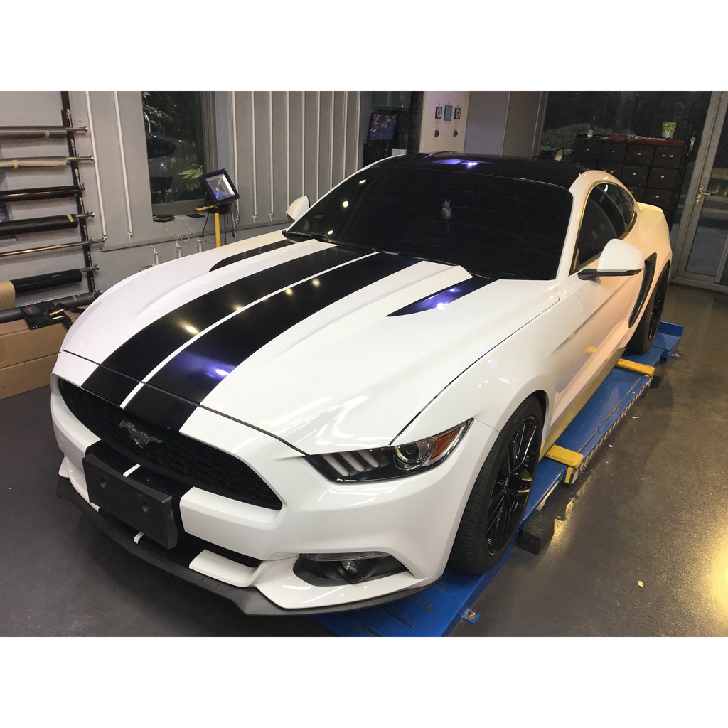 福特野馬 Ford Mustang 車身拉線 引擎蓋拉線 賽車線條 野馬拉線 車頂貼膜 車身腰線 大黃蜂 雪佛蘭