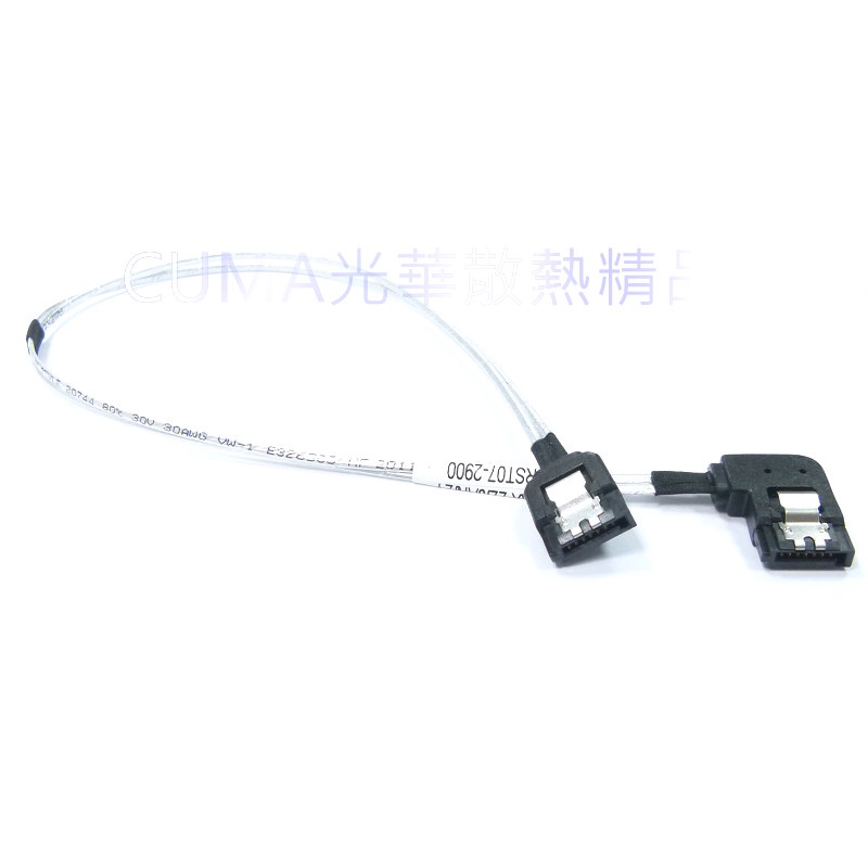 光華CUMA散熱精品*Amphenol 安費諾 SATA3 排線 180-側彎 35公分~現貨