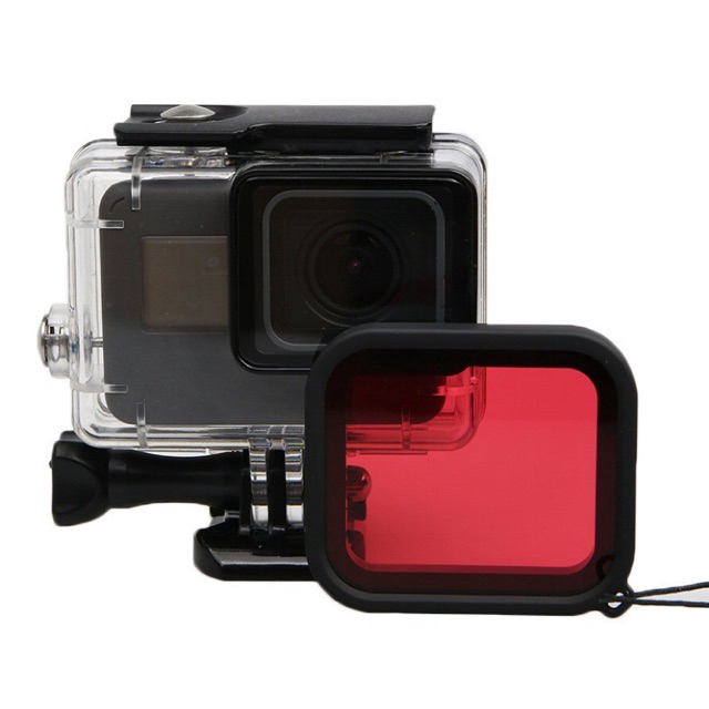 Gopro Hero 7 6 5 黑色 45M 防水保護殼外殼潛水保護紅色過濾器適用於 Go pro