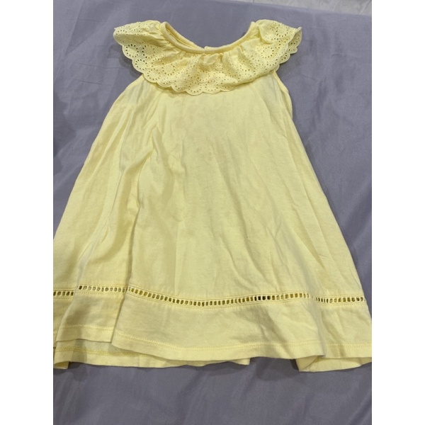 uniqlo 洋裝 黃色 親子裝 蕾絲 裙子