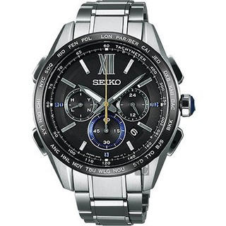 SEIKO精工錶 Brightz 時尚限量鈦金屬太陽能電波腕錶(SAGA225J)/44mm SK008