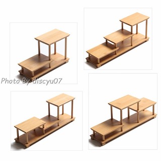 【東天佛俱】簡約竹製置物架博古架 竹製底座 陶瓷公仔功夫茶具茶壺茶杯收納擺件展示架 收納架 整理架