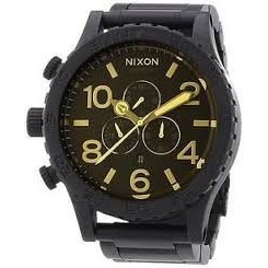 二手錶頭nixon minimize 42-20 淺水200M 不鏽鎢鋼＋金色錶面