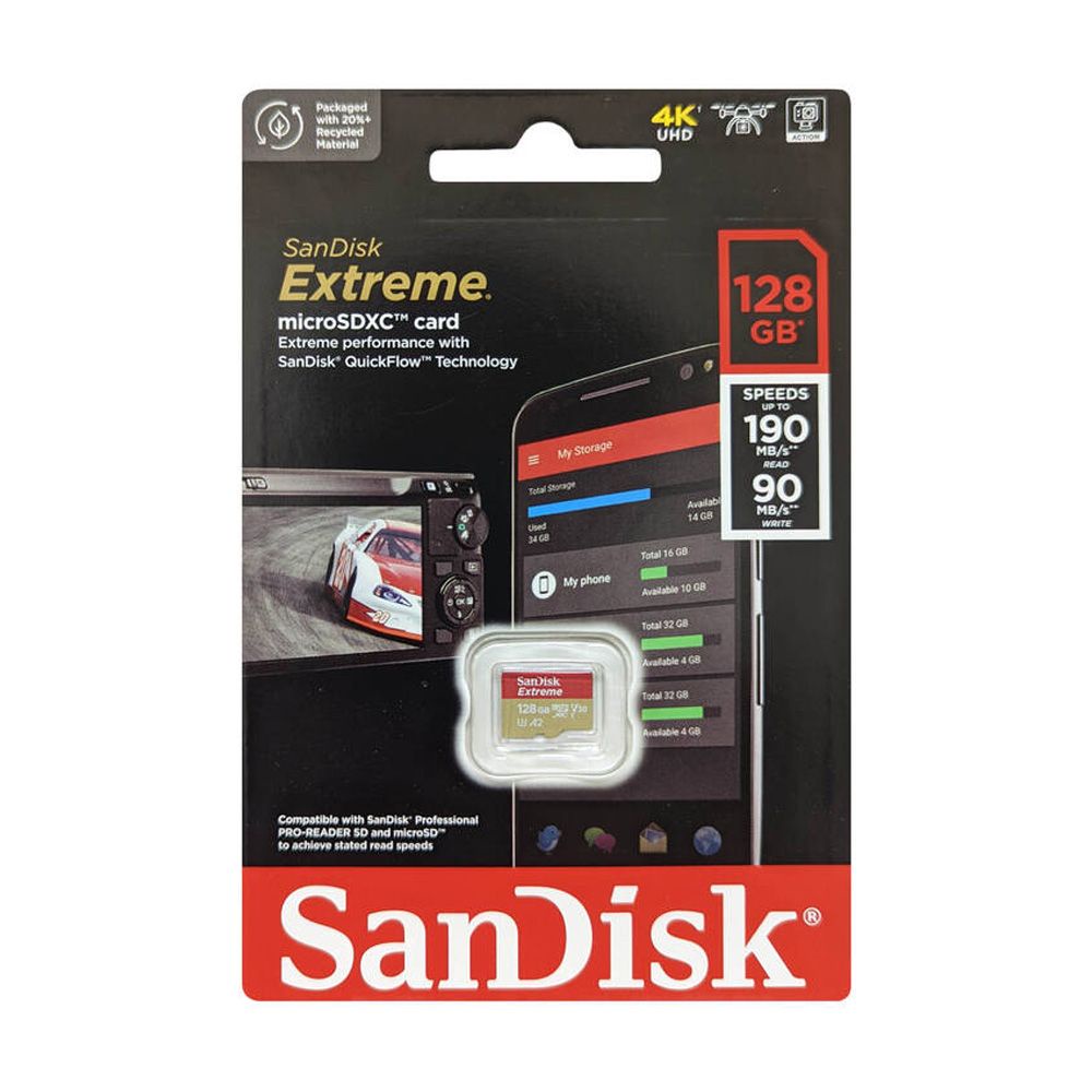 閃迪 SanDisk 128GB Extreme microSDXC UHS-I 記憶卡 190MB/s(平行進口)