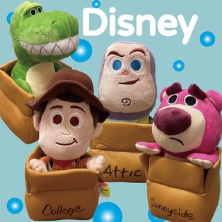 正版授權 Disney 迪士尼 12吋玩偶 暴暴龍 熊抱哥 巴斯 胡迪 紙箱情境