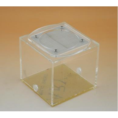 【新奇屋】昆蟲觀察飼養盒 螞蟻連結活動區餵食盒 螞蟻石膏巢盒 小型爬蟲盒 微生態觀察(9.2*9.2*8.2cm)