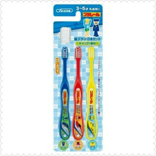 本進口 skater 3-5歲(3支入) 鐵道王國 乳牙/乳齒/兒童牙刷(TB5T/3-5歲/STEP2)